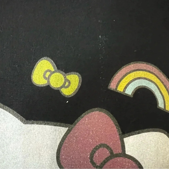 Hello Kitty Double Sided You Make Me Happy Long Sleeve Shirt Fruit of the loom M - Picture 6 of 9